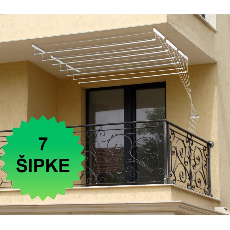 Plafonska sušiliica za veš sa 7 šipke