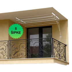 Plafonska sušiliica za veš sa 5 šipke